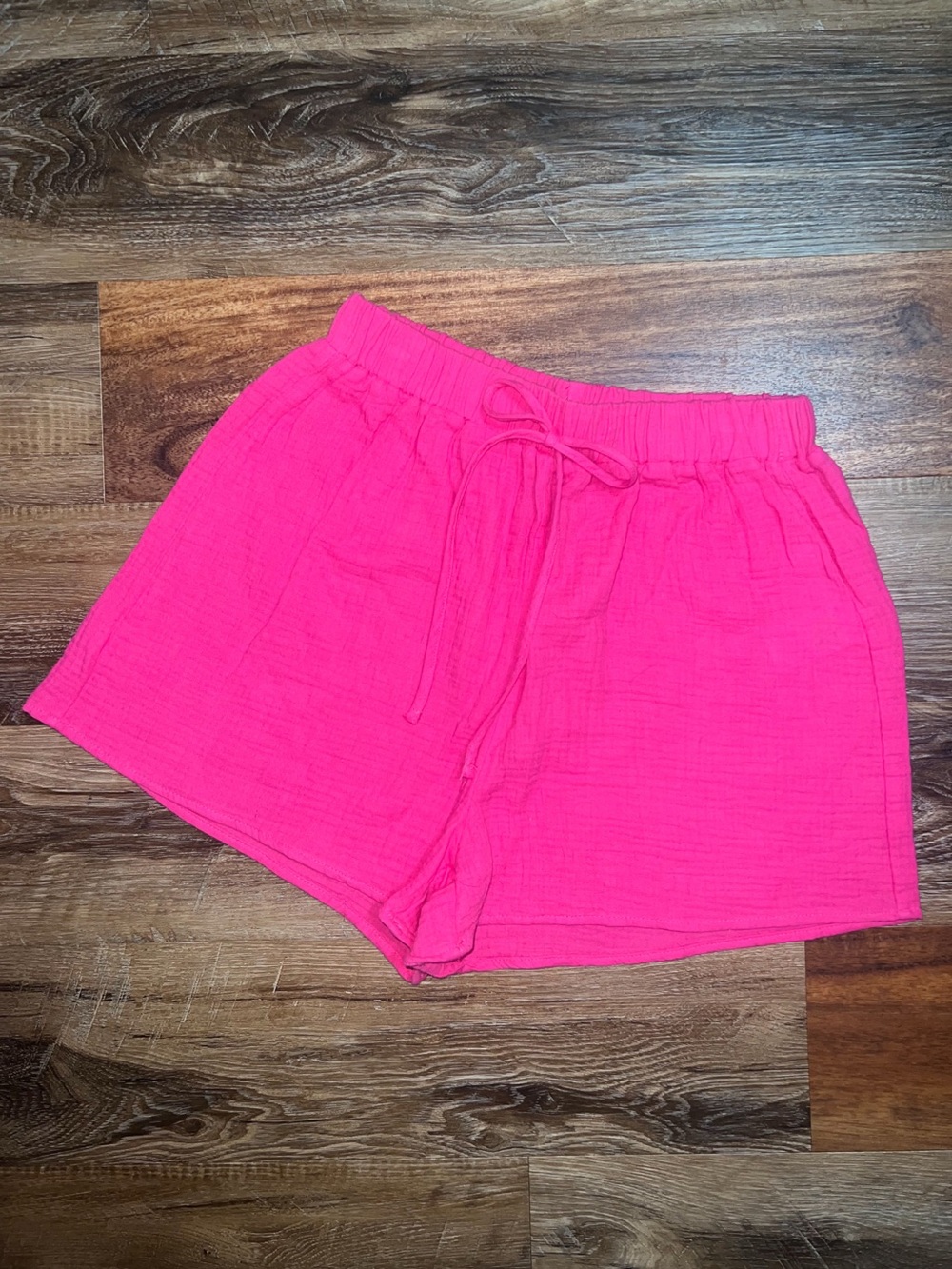 SHEIN Hot Pink 100% Cotton Shorts, Size M